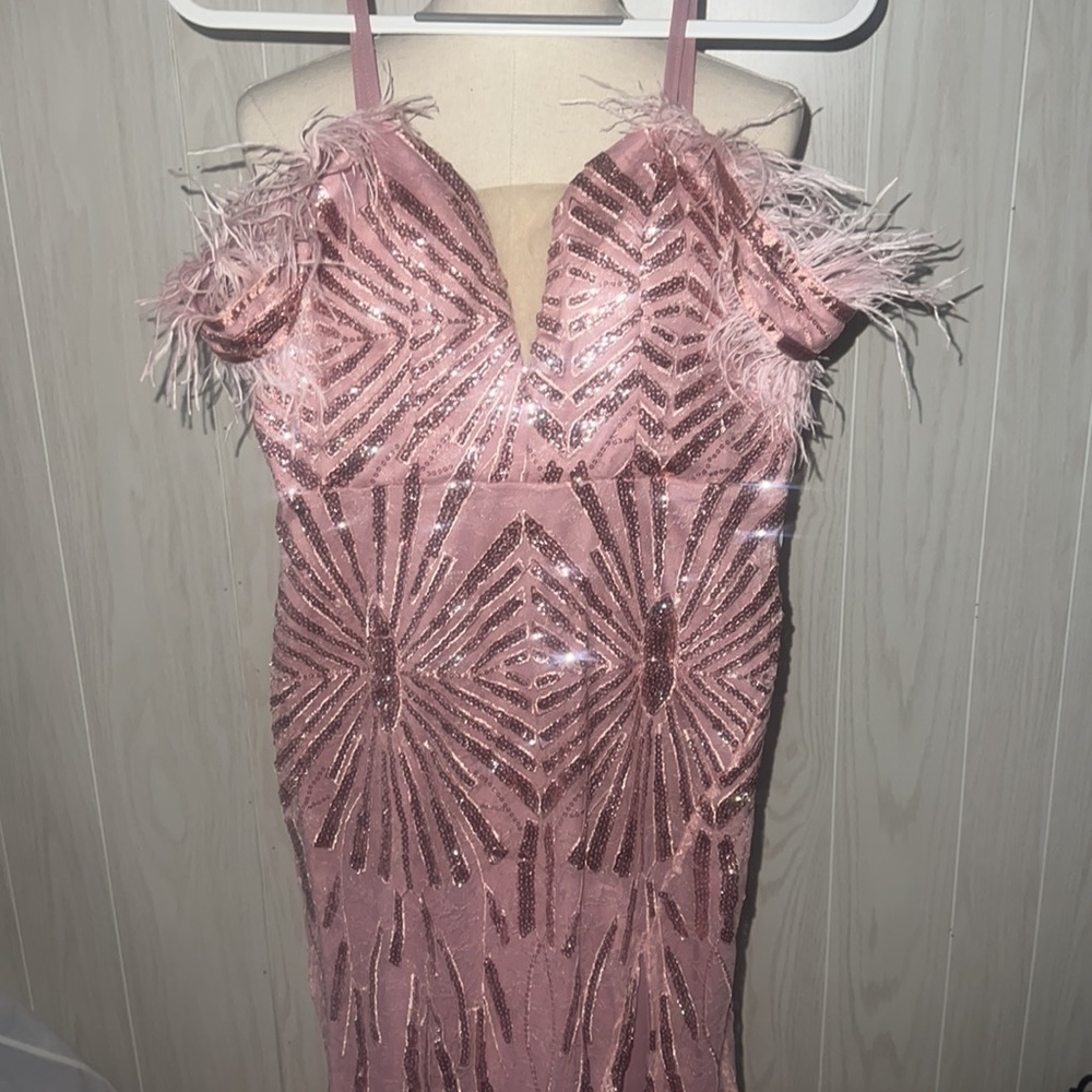 Pink sequin and lace prom dress - Picture 5 of 5